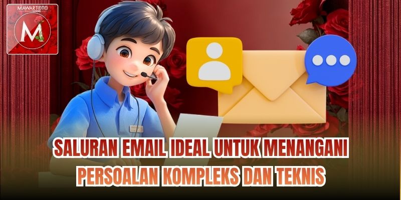 Saluran email ideal untuk menangani persoalan kompleks dan teknis